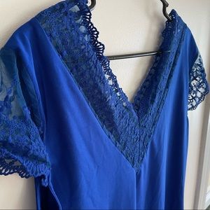 Blue lace dress